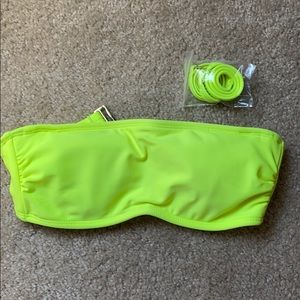 Neon yellow bikini top